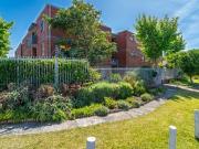 two bed with balcony and mountain view
