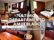 último departamento amueblado de 2 recámaras en la col...