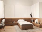 Um apartamento moderno de 83m² com dois quartos, sob o...
