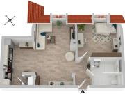 Moderne Loftwohnung für Singles