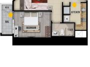 Uptown Arts | One Bedroom 1BR Condo Unit For Rent #9132