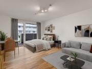 Urbanes Familienleben mit Dachgarten und Spielplatz