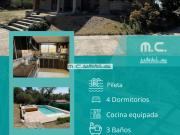 V196. CUESTA BLANCA. IMPONENTE CASA C/PILETA. 4 DORM....