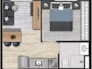 Vende se Apartamento semimobiliado, 1 quarto, próximo ao...