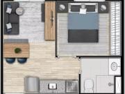 Vende se Apartamento semimobiliado, 1 quarto, próximo ao...