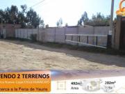VENDO 2 TERRENOS A ESPALDAS DE LA FERIA DE YAURIS HUANCAYO