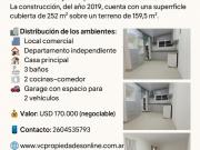 Vendo 3 propiedades Casa, Depto, local, garage doble....