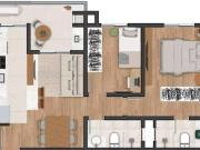 Vendo Apartamento no Novo Mundo 2 Quartos com Suíte