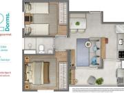 Vendo aptos em fase de obras, área útil de 46 e 47 m 2...