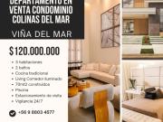 Vendo depto 3d 2b 70mt2 Viña del Mar $12.000.000
