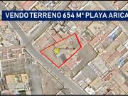 VENDO TERRENO 654 M² EN PLAYA ARICA