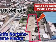 ✨Vendo Terreno De 915.83 M2 En Puente Piedra A La Altura...