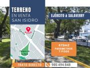 OPORTUNIDAD TERRENO EN SAN ISIDRO, US$ 1,900 M2!...
