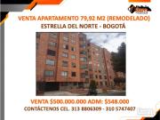 VENTA APARTAMENTO 79,92 M2 REMODELADO ESTRELLA DEL NORTE...