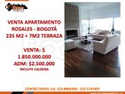 VENTA APARTAMENTO ROSALES BOGOT 235 M2 + 7 M2 TERRAZA