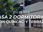 VENTA CASA 2 DORMOITORIOS CON QUINCHO Y TERRAZA