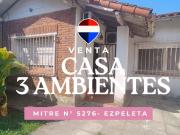 VENTA CASA 3 AMB PATIO Y COCHERA EZPELETA