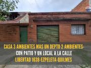 Venta Casa 3 ambientes, Libertad 1638, Quilmes