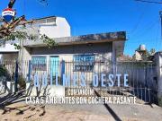 VENTA CASA 4 AMB C/COCHERA Y JARDIN QUILMES OESTE