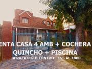 VENTA CASA 4 AMB. PILETA APTO CREDITO BERAZATEGUI