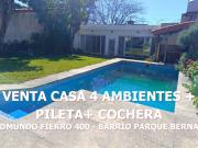 VENTA CASA 4 AMBIENTES PILETA BARRIO PARQUE BERNAL