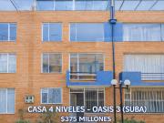 VENTA CASA SUBA OASIS 3 – 4 Niveles, Terraza con Domo