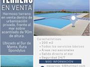 Venta de Terreno al sur de Manta, frente al Mar