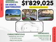 VENTA DE TERRENO EN MAYORAZGO EN ESQUINA Y FRENTE AREA VERDE