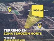 VENTA DE TERRENO TEMOZON NORTE