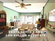 VENTA DEPARTAMENTO 3 AMB BALCON AL FRENTE QUILMES