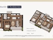 Venta departamento 3 ambientes con balcón en Berazategui