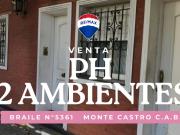 VENTA PH 2 AMB EN MONTE CASTRO, CABA APTO CREDITO