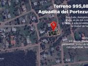 VENTA. Terreno 995,88m2. Aguadita del Portezuelo