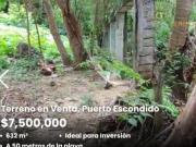 VENTA TERRENO PUERTO ESCONDIDO
