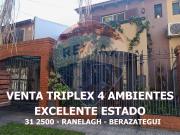 VENTA TRIPLEX 4 AMBIENTES RANELAGH BERAZATEGUI
