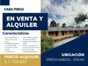 VENTA Y ALQUILER DE CASA FINCA EN LA VEREDA AGRICOL...