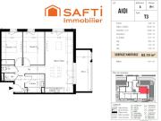 Vente Appartement 3 pièces 63 m2 Gagnac sur Garonne