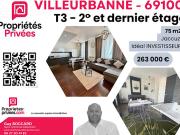 Vente Appartement 3 pièces 74.87 m2 Villeurbanne