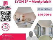 Vente Appartement 3 pièces 79.55 m2 Lyon 8ème