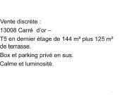 Vente Appartement 5 pièces 144 m2 Marseille 8ème