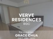 Verve Residences Studio Unit for Sale, BGC near Serendra...