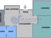 via della Crocetta trilocale 60mq