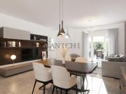 Villetta a schiera di testata, con giardino, terrazzo e...