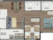 Vision Penha 2 Dorm 43 à 47m² com Sacada e Vaga