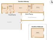 Voll möblierte 4 Zimmer Wohnung WG geeignet