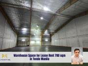 Warehouse Space for Lease Rent 700 sqm in Tondo Manila