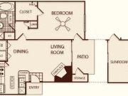 Winridge Apartments and Townhomes 1 Bedroom, 1 Bathroom A2