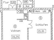 Wohnung 2 Raum Hinrichsenstraße Leipzig
