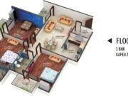 Yatharth Delhi Heights 3 Bedroom 1300 Sq. Ft. Apartment...