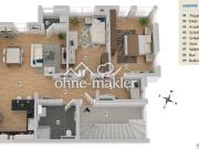 Zentrumsnahe Wohnung mit 3,5 Zimmern und Blick ins...